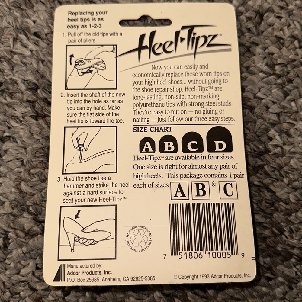 👙New Heel Tipz Replacement Heel Tips for High Heel Shoes - Picture 3 of 3